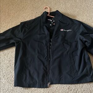 Champion Men's Black Windbreaker Jacket